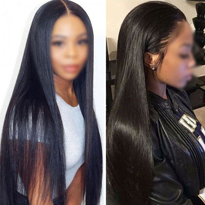 Women Black 70cm Long Straight Full Wigs Heat Resistant Synthetic Hair Wigs