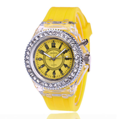 LED Luminous Watches Geneva Women Quartz Watch Women
