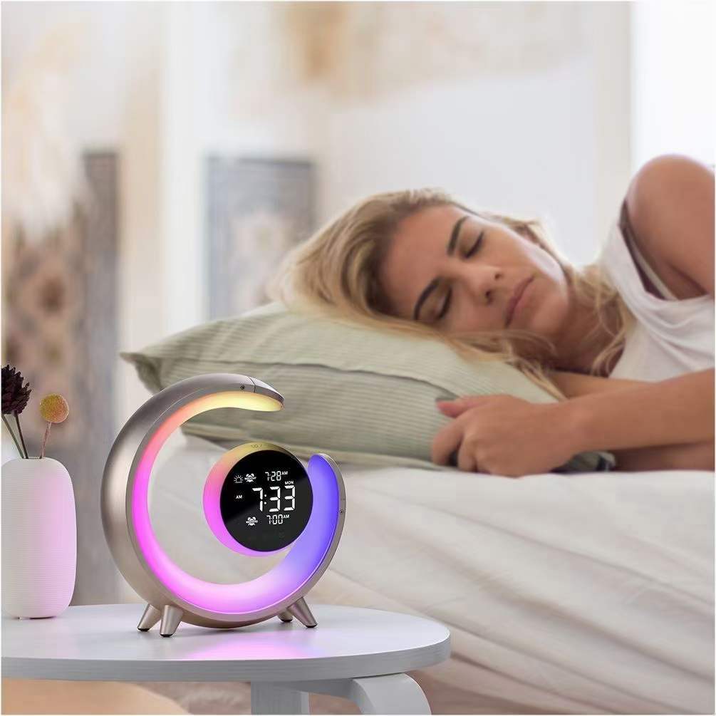 White Noise Dual Alarm Clock Dual Wake-up Touch RGB Colorful
