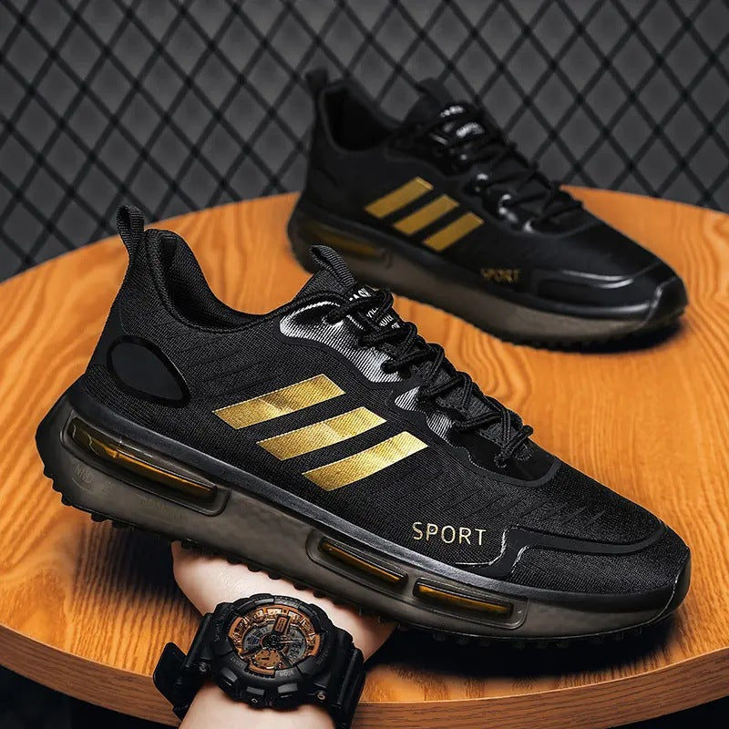 Air Cushion Sports Shoes Men Lace-up Sports Sneakers Outdoor Breathable Casual Shoes Walking