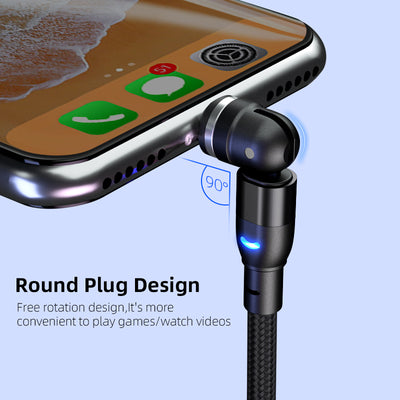 Data Cable 540 Degree Blind Suction Round Magnetic Charging Cable