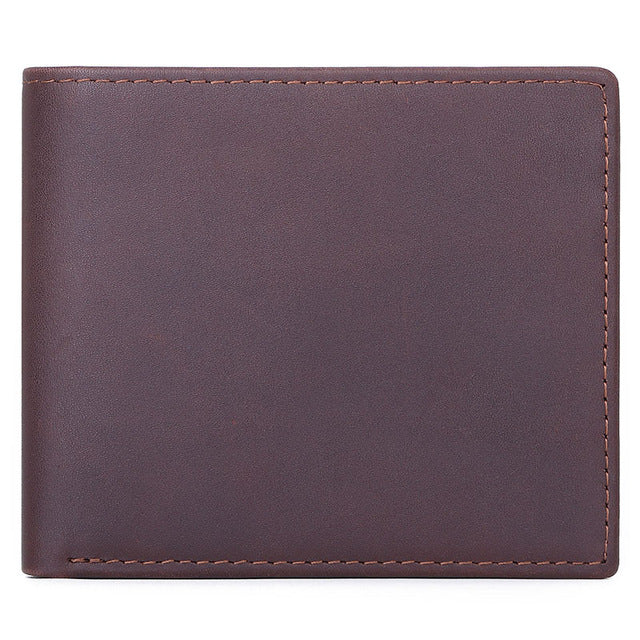 NEW Genuine Leather Mens Wallets Crazy Horse Leather