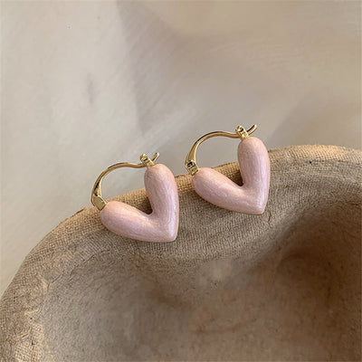 Ins Heart Love Earrings For Women Fashion Accessories Jewelry