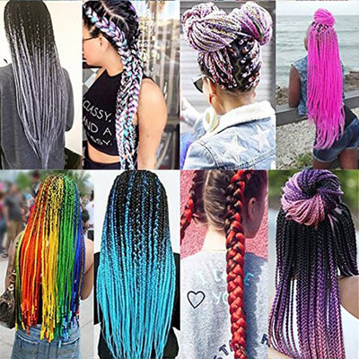 Colorful Synthetic hair Braids Ombre Braiding Hair Extensions