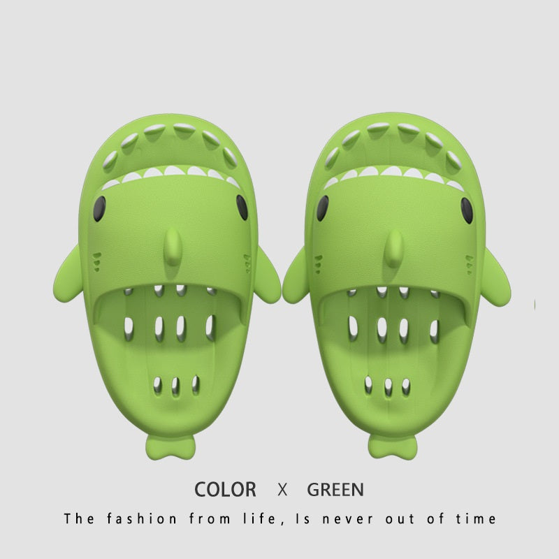 Shark Slippers With Drain Holes Shower Shoes For Women Quick