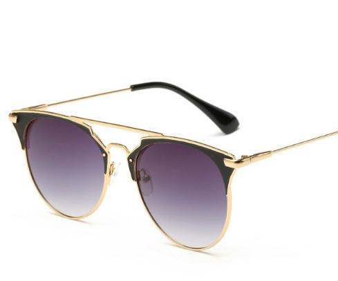 Luxury Vintage Round Sunglasses Women Brand Designer