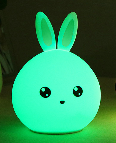 Cute Night Light Animal Rabbit Night lamps Touch Sensor SiliconE