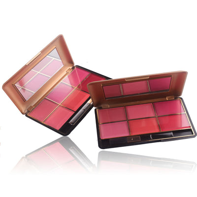 Six-color blush makeup rouge