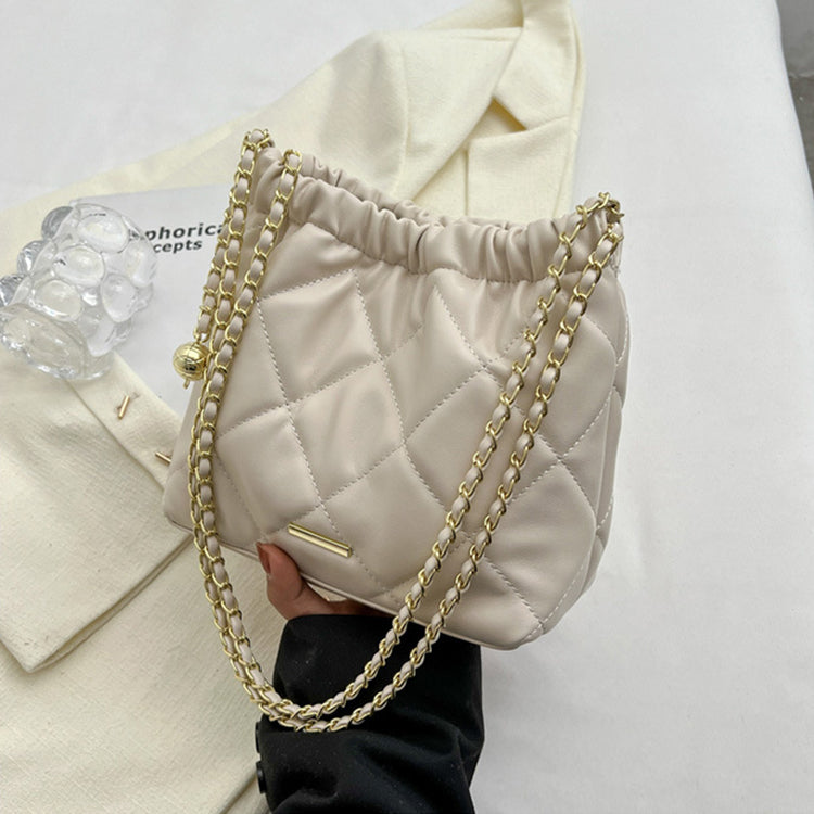 Casual Rhombus Shoulder Bag Chain Messenger Bag Small Bucket Bags Women