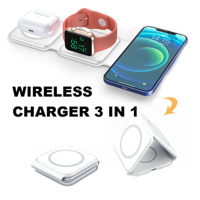 Magnetic Wireless Charger Mobile Phone Watch Headset Portable Fast Charging