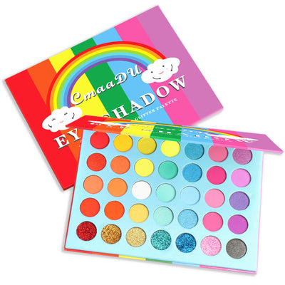 Metal Waterproof 35 Color Rainbow Matte Eyeshadow