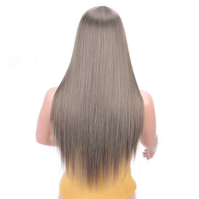 Women's fake long straight hair