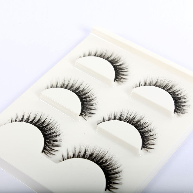 3D False Eye lashes Extension on Reusable Self-Adhesive Natural Curly Eye lashes Self Adhesive Eye lashes Makeup Tools