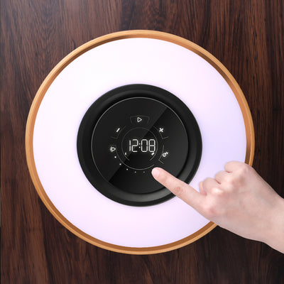 Round Intelligent Music Bluetooth Speaker Bed Lamp WiFi Circle