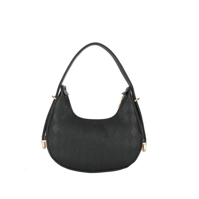 French Underarm Bag Elegant Small Shoulder Rhombus Pattern Handbag Women