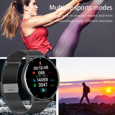 Samsung Smart Watch Full Touch Screen Sports Fitness Watch Blood Pressure Sleep Monitoring Fitness Tracker Android iOS pedometer