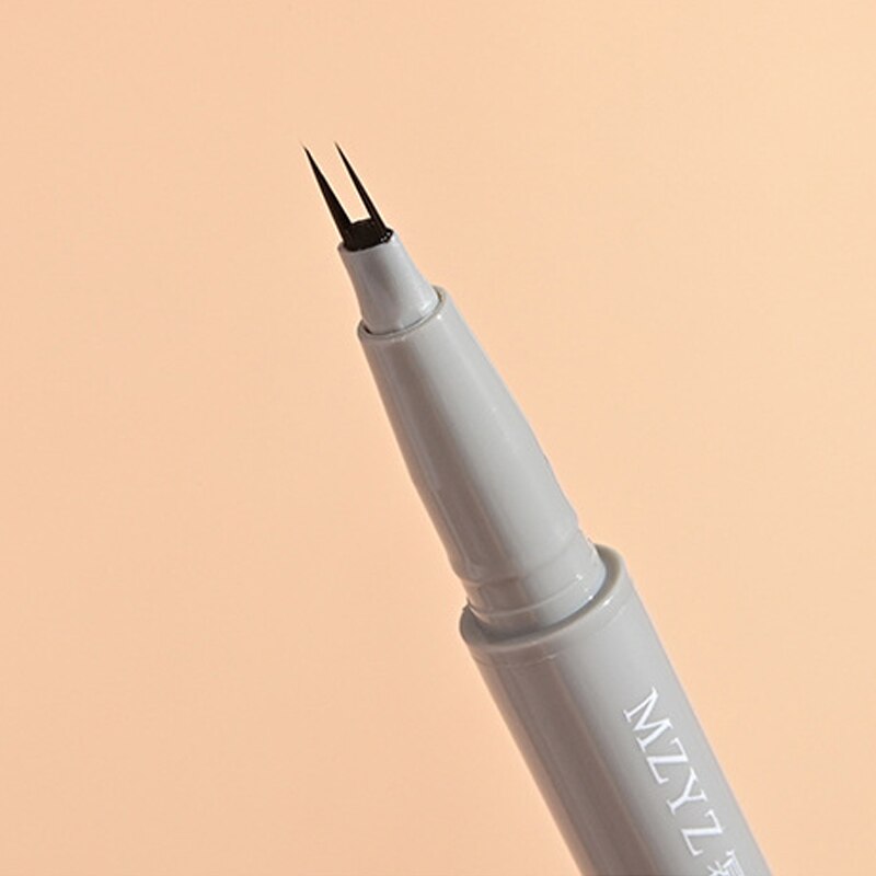 Ultra-thin 2 Fork Tip Liquid Eyeliner Lower Eyelash Pen Makeup Quick Dry Smooth Eye Liner 2 Point Eyebrow Tattoo Pencil Cosmetic