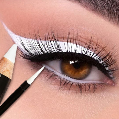 White Eyeliner Pencil Thick & Thin Liquid Liner Quick-Dry Lasting No Blooming Eye Liner Pen Waterproof Women Makeup Cosmetic