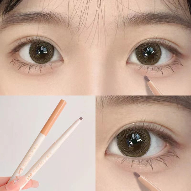 Liquid Eyeliner Lying Silkworm Pen Matte Shadow Long-lasting Waterproof Quick-dry Tea Brown Pen Glitter Eye Makeup Beauty Tools