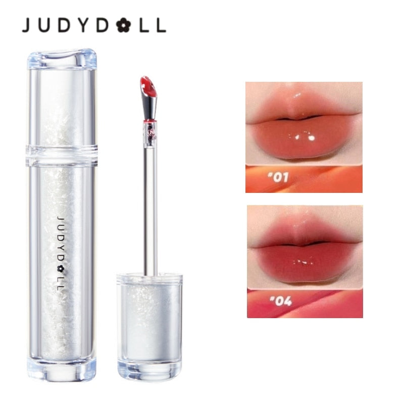 Judydoll Ice Iron Lip Glaze Lipstick Non Staying Cup Non Fading Mirror Gloss Lip Gel Beauty Cosmetics