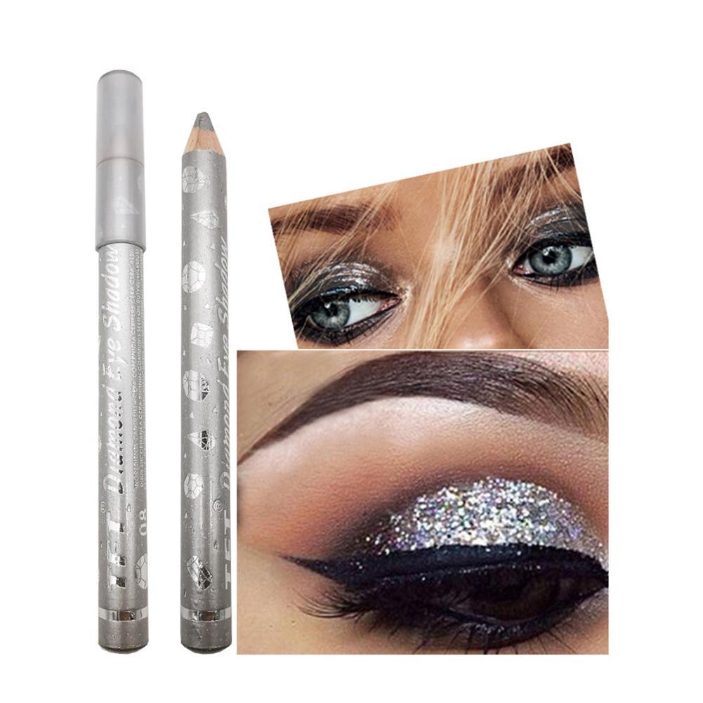 1pcs Silkworm Pearlescent Eyeshadow Pen Stick Sequin Shiny Eye Shadow Lipstick Pencil Longlasting Makeup Waterproof 9 Color