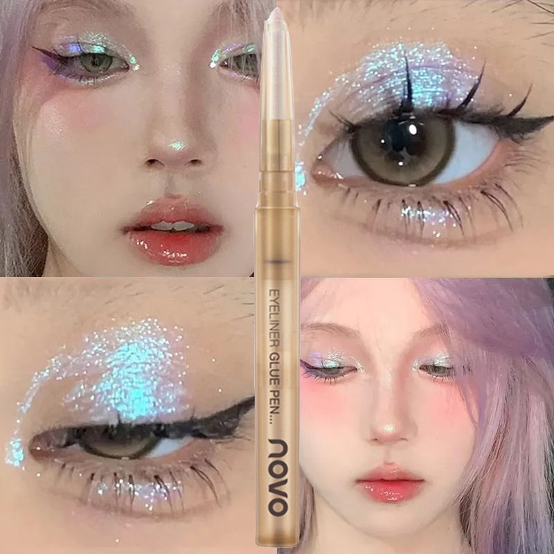 Shiny Diamond Eyeliner Pencil Green Gold Purple Glitter Refraction Eyeshadow Lying Silkworm Pen Waterproof Women Makeup Cosmetic