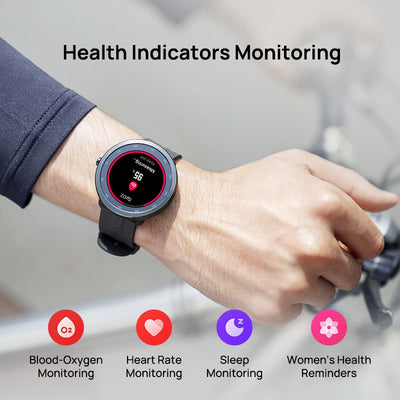 Global Version Maimo Watch R GPS Smartwatch Blood Oxygen 1.3" Display Stainless Steel bezel Heart Rate 12 Days Battery Men Watch