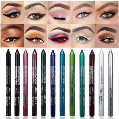 14 Colors Long-lasting Eye Liner Pencil Waterproof Pigment Blue Brown Black Eye Shadow Women Fashion Color Eye Makeup Cosmetic