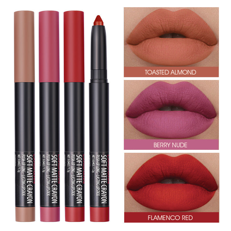 Langmanni Makeup Lipstick Set Of Six Matte Matte Lipsticks