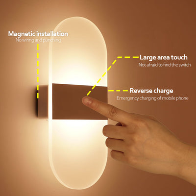 USB Rechargeable Wall Lights Home Indoor Motion Sensor Lighting
