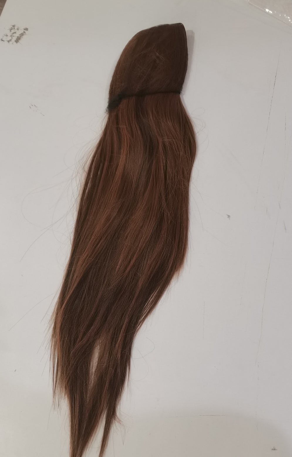 Black long straight hair wig cover