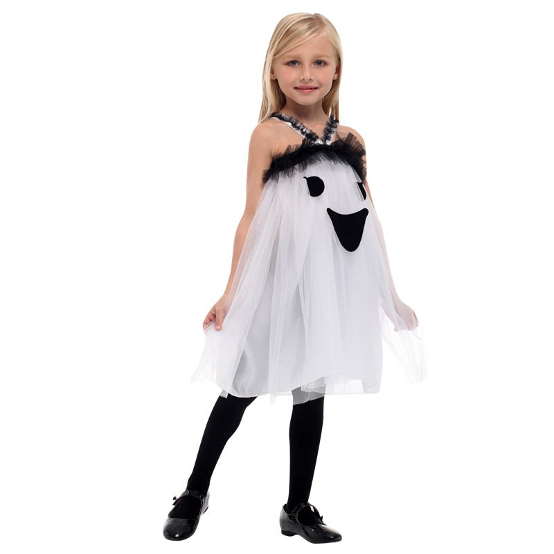 Halloween White Hooded Ghost Dress
