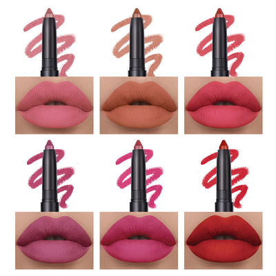 Langmanni Makeup Lipstick Set Of Six Matte Matte Lipsticks