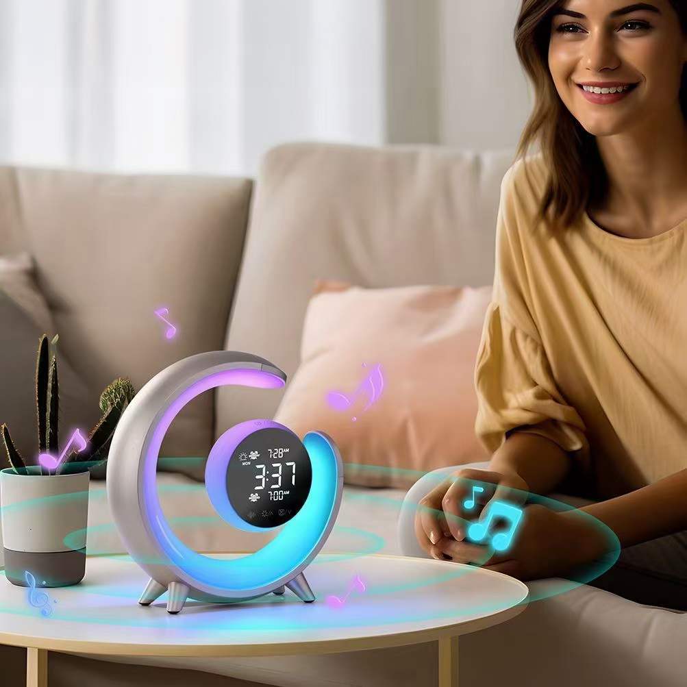 White Noise Dual Alarm Clock Dual Wake-up Touch RGB Colorful
