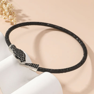 Personalized Creative Full Diamond Snake Necklace For Women