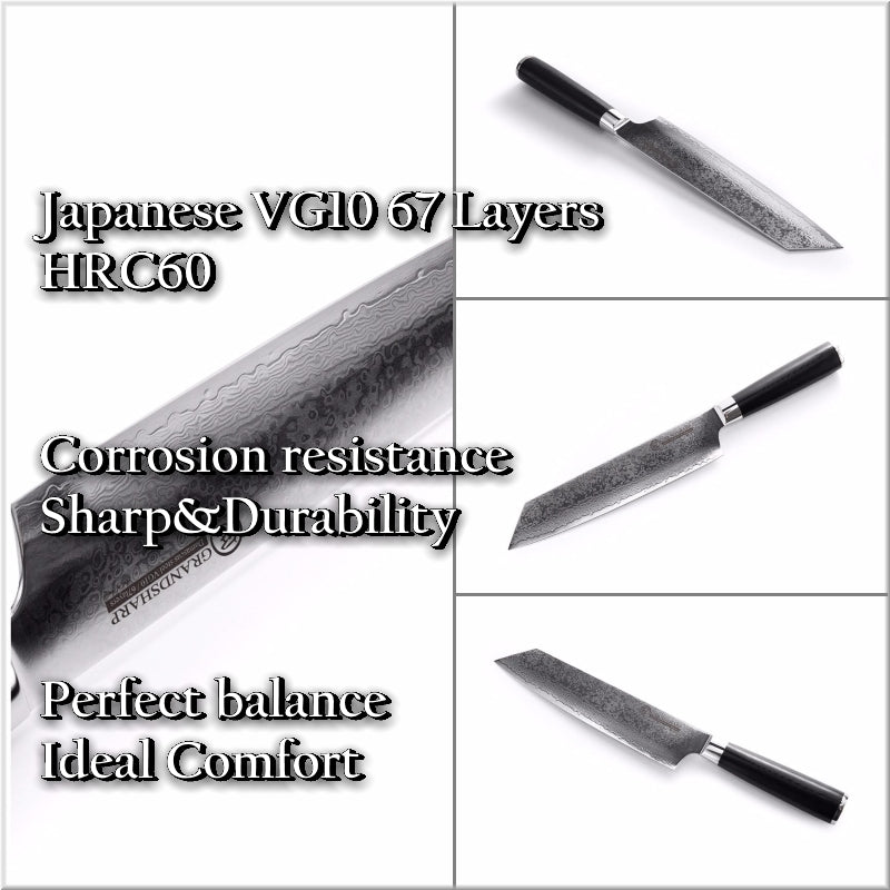 New Damascus Steel Kitchen Household Cutting Knife Damascus Chef Knife Set - Statnmore-7861