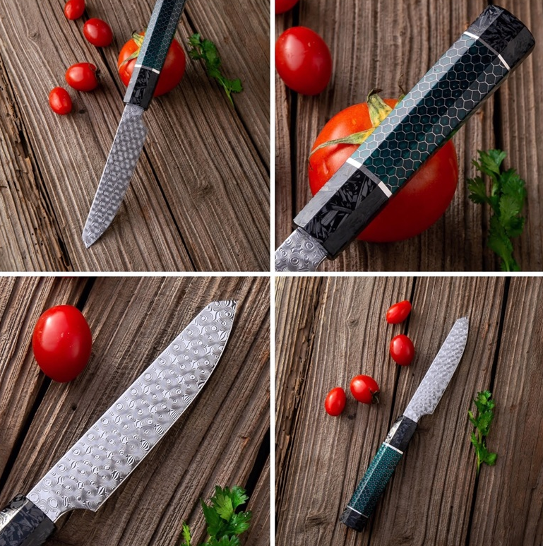 Yangjiang cutter 67 layer Damascus knife VG10 steel core 8 inch chef knife blade knife embryo custom knife embryo - Statnmore-7861