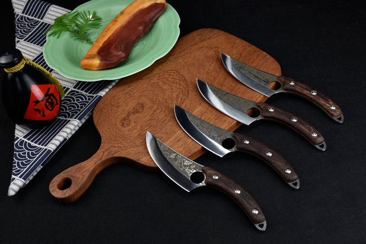 Handmade Boning Knife Razor Slicing Chef Knives Set Kitchen Outdoor Cooking Tools - Statnmore-7861