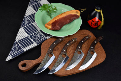 Handmade Boning Knife Razor Slicing Chef Knives Set Kitchen Outdoor Cooking Tools - Statnmore-7861