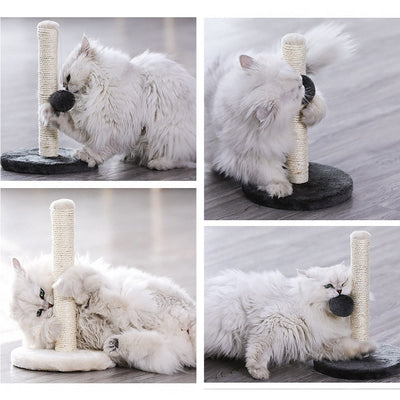 Pet Toy Sisal Cat Scratching Post for Cat Tree Kitten Cat Scratcher Jumping Tower Toy with Ball Cat scraper Protecting Furniture Cat Scratcher Cat Tree Cat Furniture - Statnmore-7861