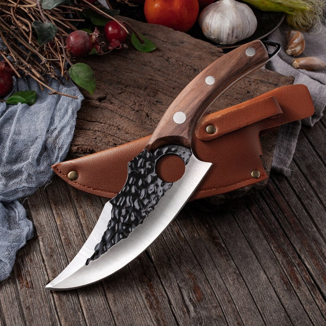 Meat Cleaver Hunting Knife Handmade Forged Boning Knife Serbian Chef Knife Stainless Steel Kitchen Knife Butcher Fish Knife Handmade Knives - Statnmore-7861