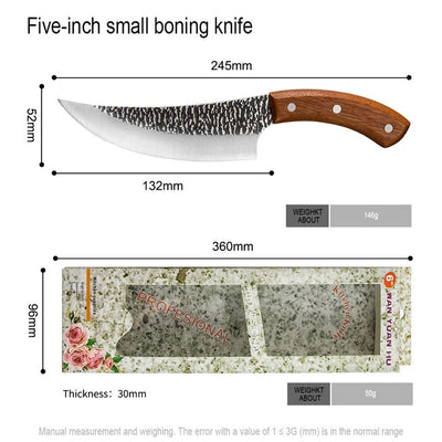 Chef Knife Forged Outdoor Hunting Knife Stainless Steel Kitchen Knife for Meat Bone Fish Fruit Vegetables Butcher Knife Handmade knives Damascus knives - Statnmore-7861