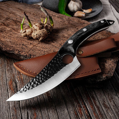 Meat Cleaver Hunting Knife Handmade Forged Boning Knife Serbian Chef Knife Stainless Steel Kitchen Knife Butcher Fish Knife Handmade Knives - Statnmore-7861