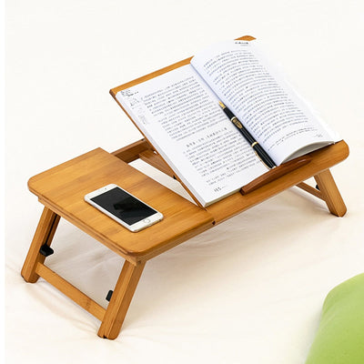 Multifunctional Foldable & Adjustable Bamboo Desk