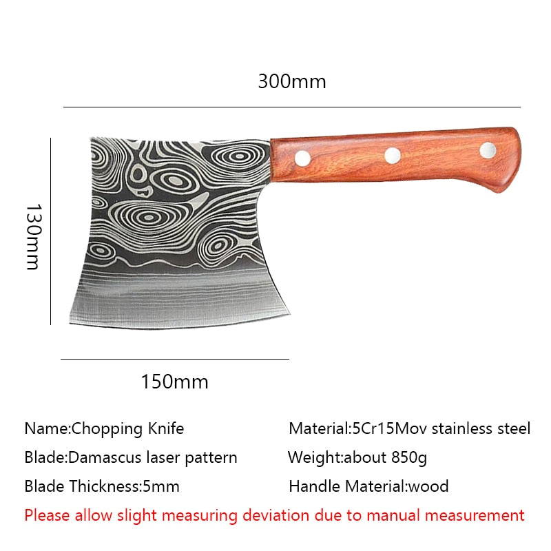 Handmade Forged Stainless Steel Kitchen Knives Cleaver Bone Knife Meat Kitchen Chopper Knife Butcher Knife Handmade Chopping Knife Kitchen Knife Handmade Knives - Statnmore-7861