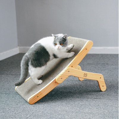Handmade Corrugated Cat Furniture Bed Nail Scratcher Guard Wood House Training Toys For Cat With Catnip Kitten Sleeping Nest Mat - Statnmore-7861