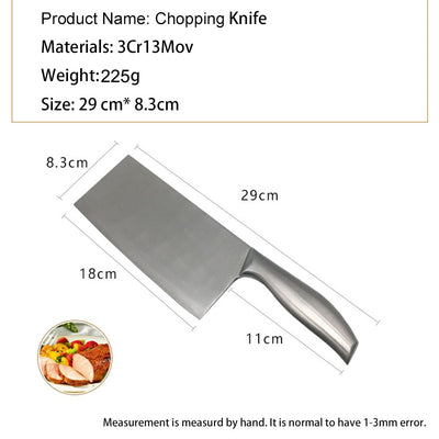 3Cr13 Stainless Steel Chopping Kitchen Knife Chinese Chop Bone Butcher Knife Seamless Welding Stainless Steel Cleaver Cook Tools Handmade Knives - Statnmore-7861