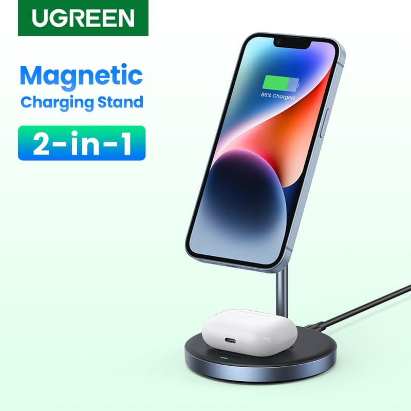 Magnetic Wireless Charging Stand 20W Max Power 2-in-1 Charging Stand For iPhone 14 Pro Max/iPhone 13/Air Pods
