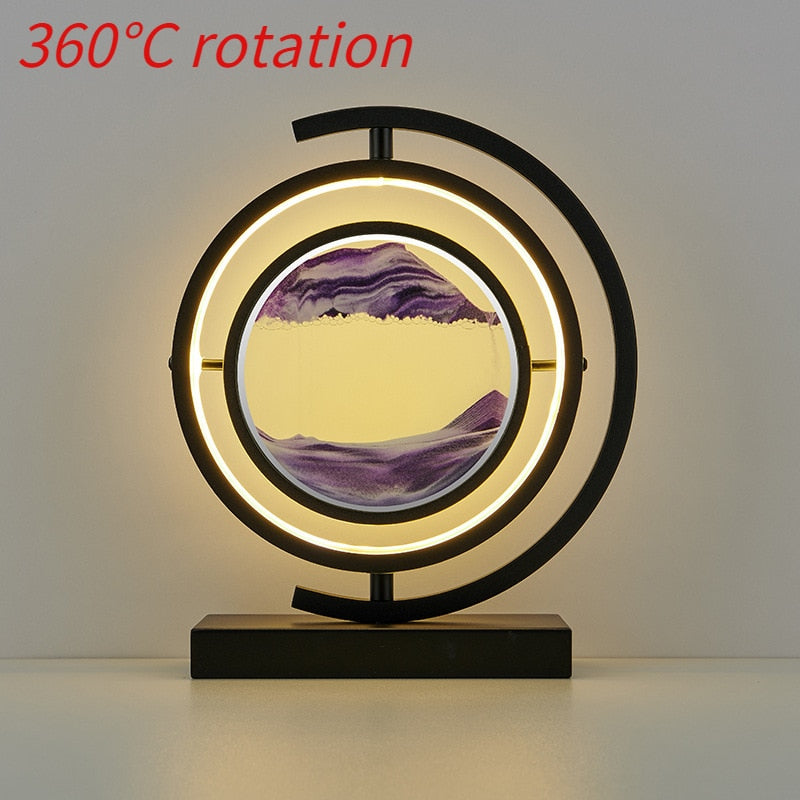 Unique Decorative Sand Painting Night Light Table Lamp