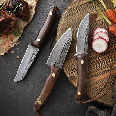 Handmade Forged Knife Kitchen knife Stainless Steel Full-Tang Butcher Boning Meat Cleaver Outdoor Hunting Camping Knife Handmade Knives - Statnmore-7861